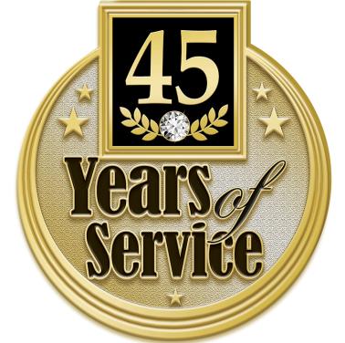 45 Years of Service